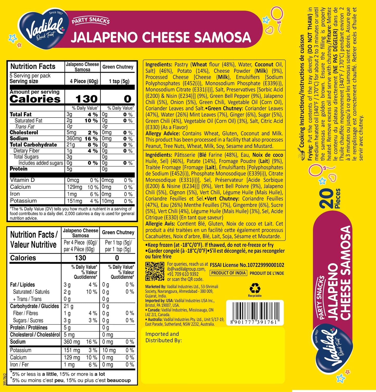 Jalapeno Cheese Samosa