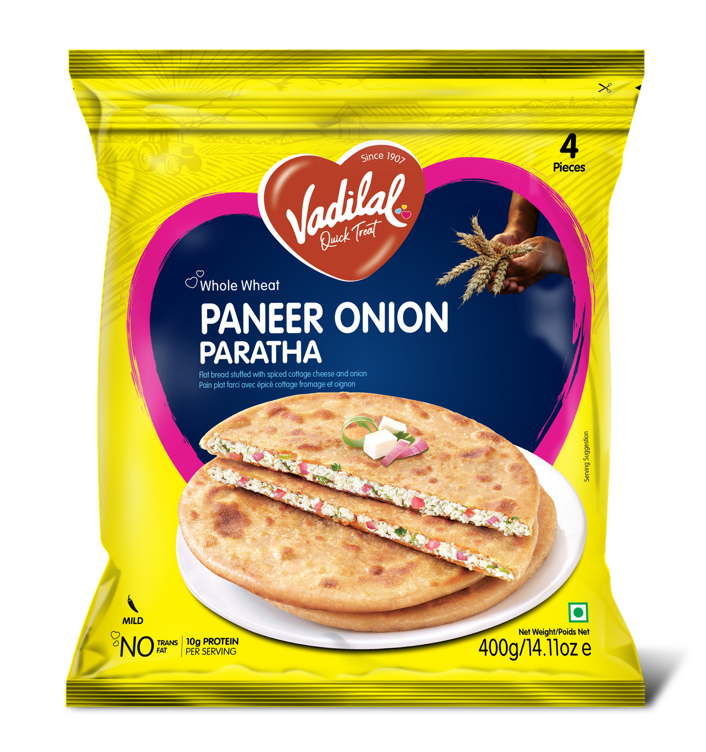 Paneer Onion Paratha